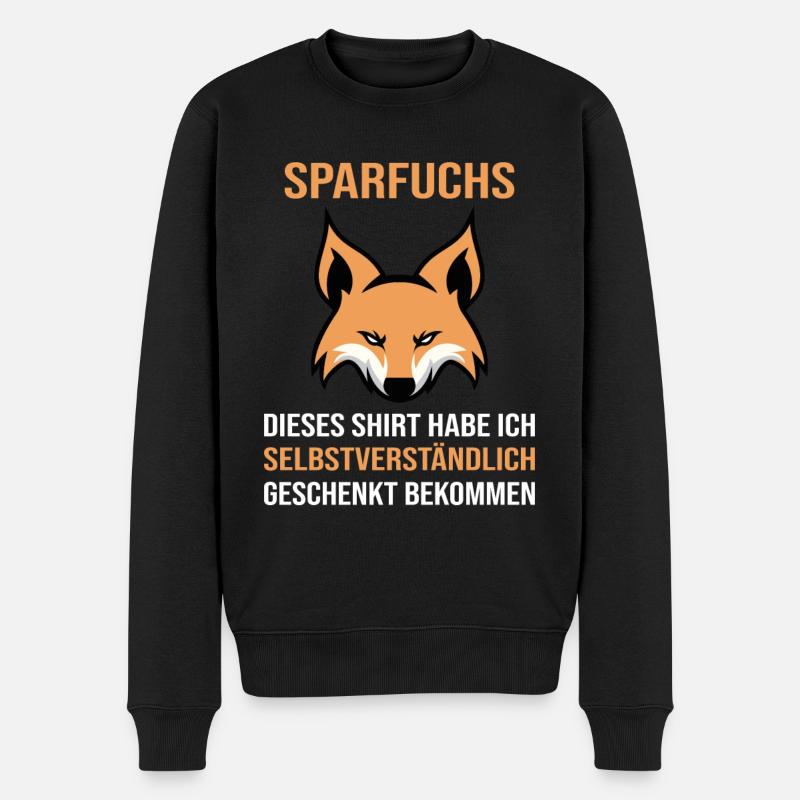 Sparfuchs Sparen Sparer - Männer Premium Bio Pullover - Schwarz