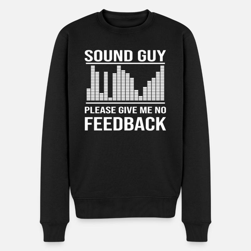 Tontechniker Sound Tontechnik Spruch - Männer Premium Bio Pullover - Schwarz