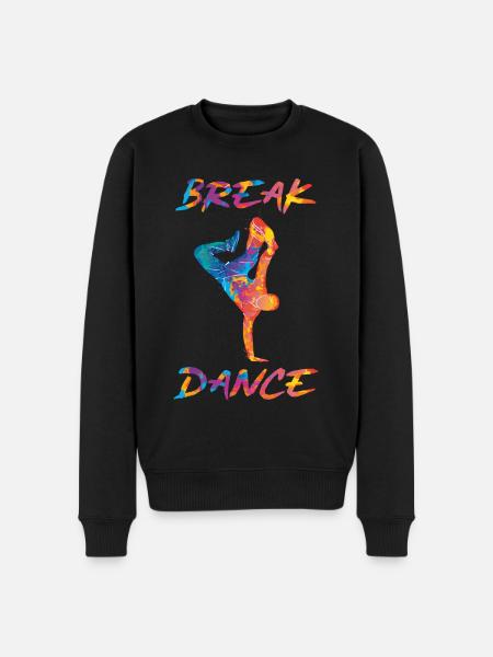 Breakdance breaker bboy hip hop - Men's Premium Organic Jumper - black