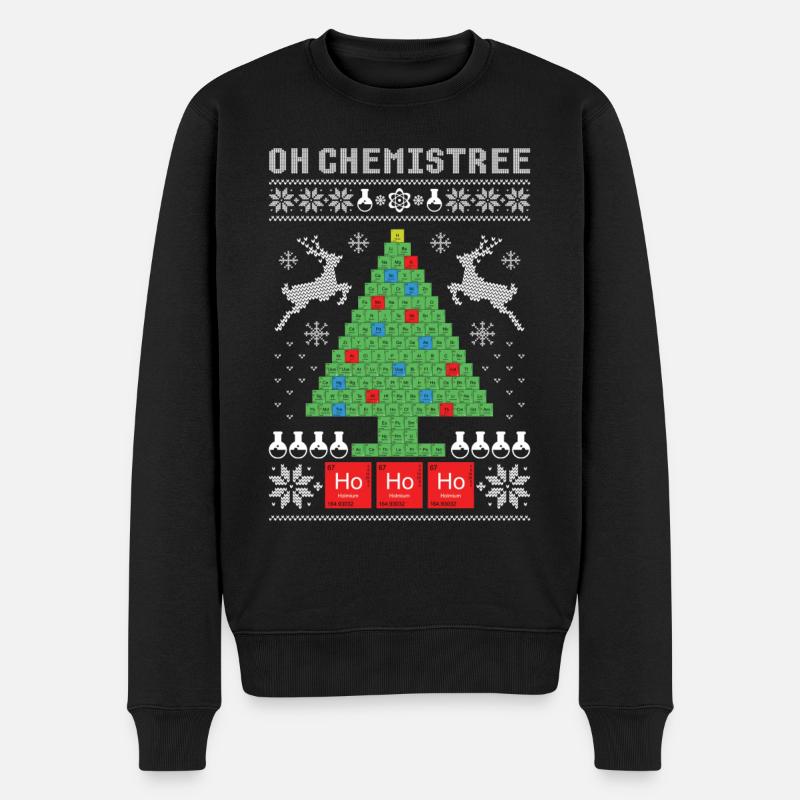 Chemistree Hässliche Weihnachten - Männer Premium Bio Pullover - Schwarz
