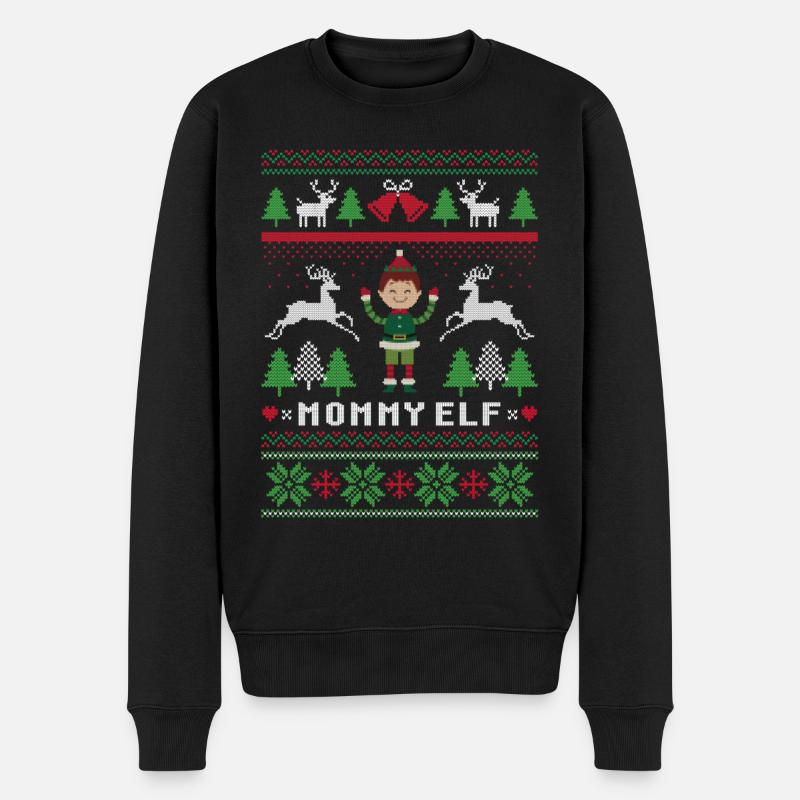 Maman Elfe Moche Noël - Pull Premium bio Homme - noir