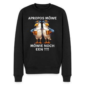 Möwen Bier - Männer Premium Bio Pullover - Schwarz - Vorne - Nico (187cm)