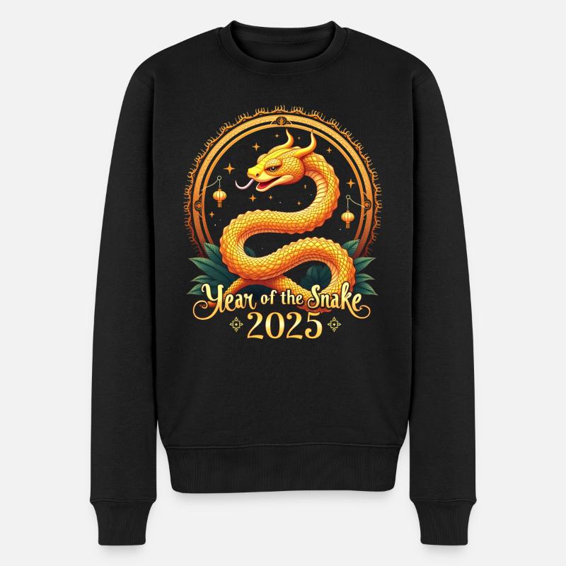 Nouvel An Chinois - Serpent 2025 - Pull Premium bio Homme - noir