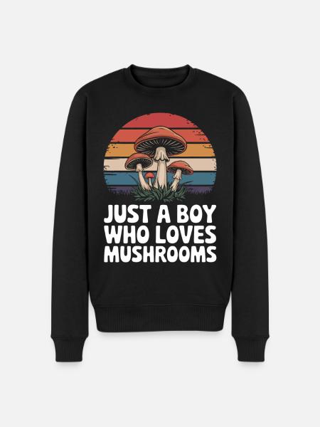 Champignons Champignons Champignon Champignon - Pull Premium bio Homme - noir