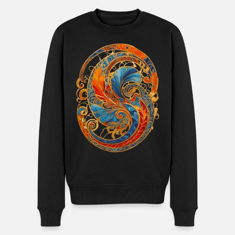 Ornament - Männer Premium Bio Pullover - Schwarz