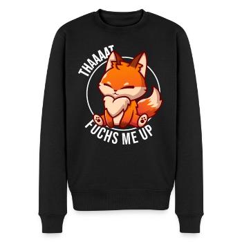 fuchs fox that fuchs me up - Männer Premium Bio Pullover - Schwarz - Vorne - Nico (187cm)