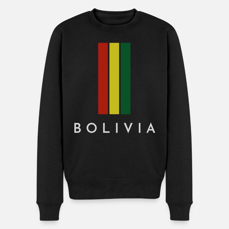 Drapeau bolivien, fierté bolivienne - Pull Premium bio Homme - noir