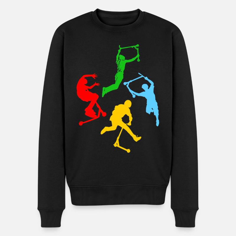Freestyle-Roller - Männer Premium Bio Pullover - Schwarz