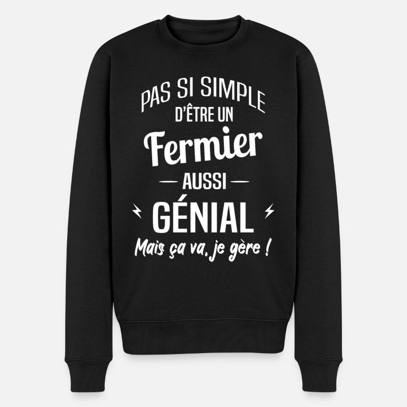 Fermier - Pull Premium bio Homme - noir
