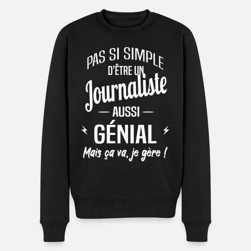 Journaliste - Pull Premium bio Homme - noir