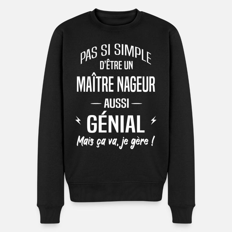 Maître nageur - Pull Premium bio Homme - noir