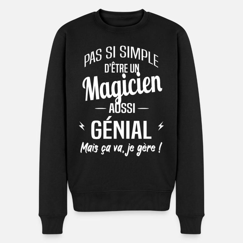 Magicien - Pull Premium bio Homme - noir