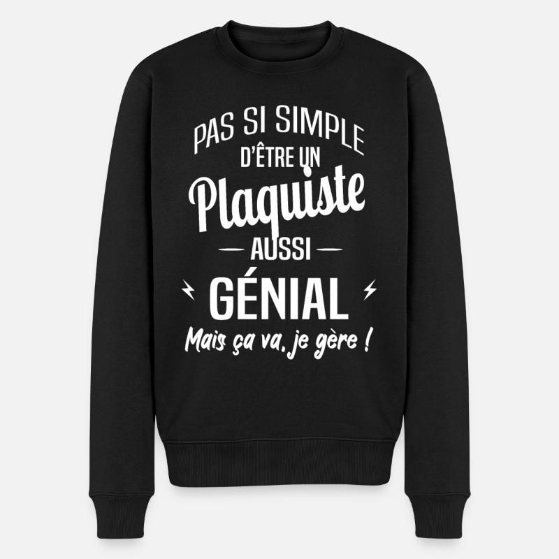 Plaquiste - Pull Premium bio Homme - noir