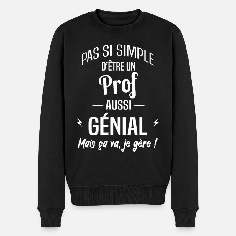 Prof - Pull Premium bio Homme - noir