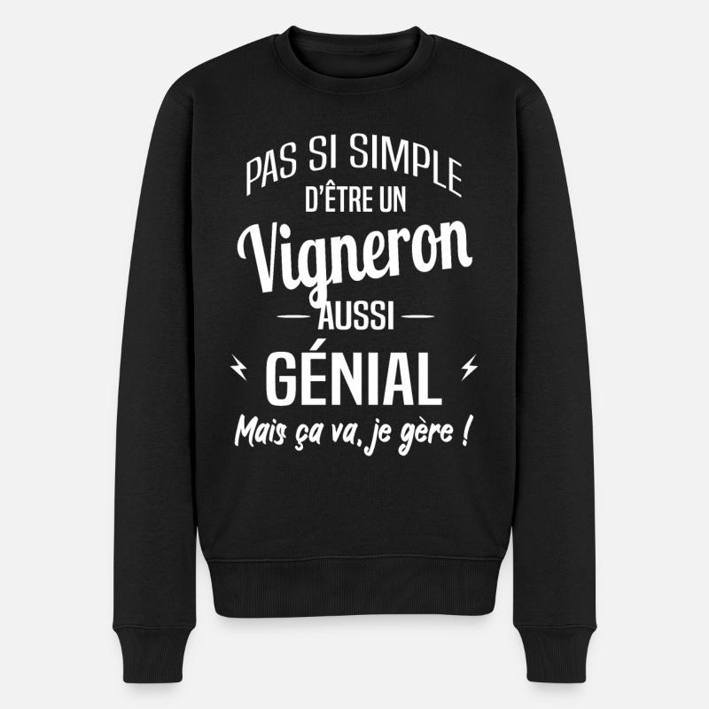 Vigneron - Pull Premium bio Homme - noir