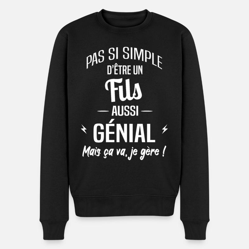 Fils - Pull Premium bio Homme - noir