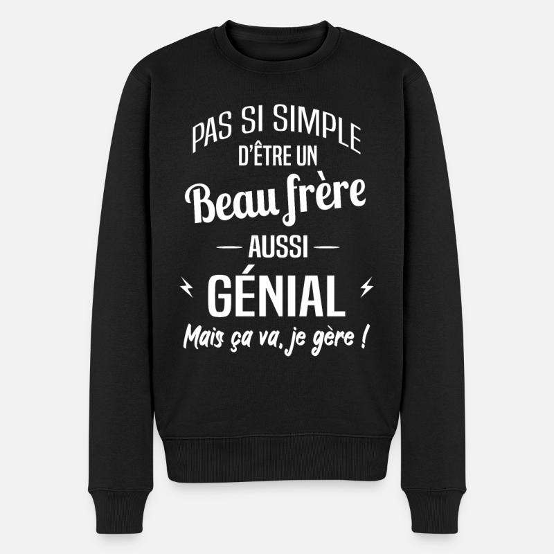 Beau frère - Pull Premium bio Homme - noir