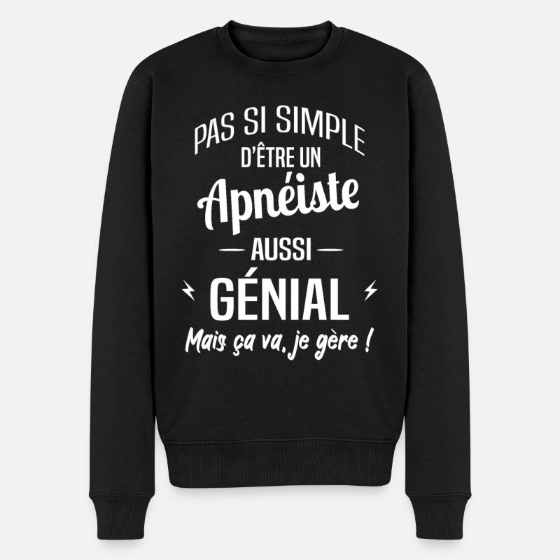 Apnéiste - Pull Premium bio Homme - noir