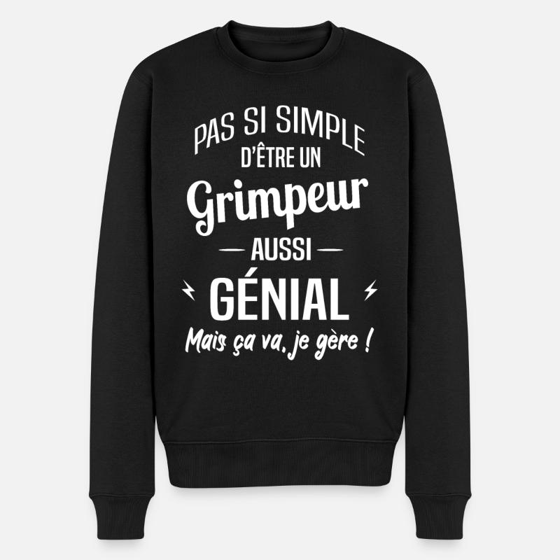 Grimpeur - Pull Premium bio Homme - noir