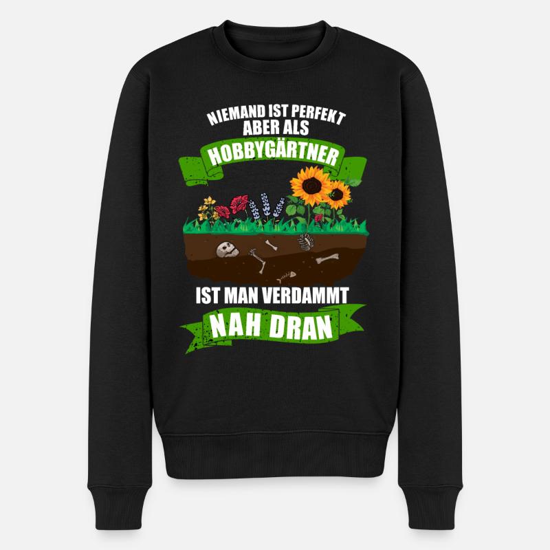 Hobbygärtner - Männer Premium Bio Pullover - Schwarz