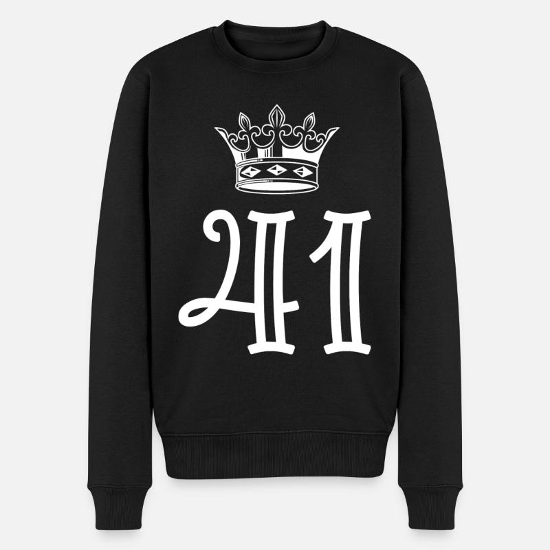41 Couronne numérique - Pull Premium bio Homme - noir