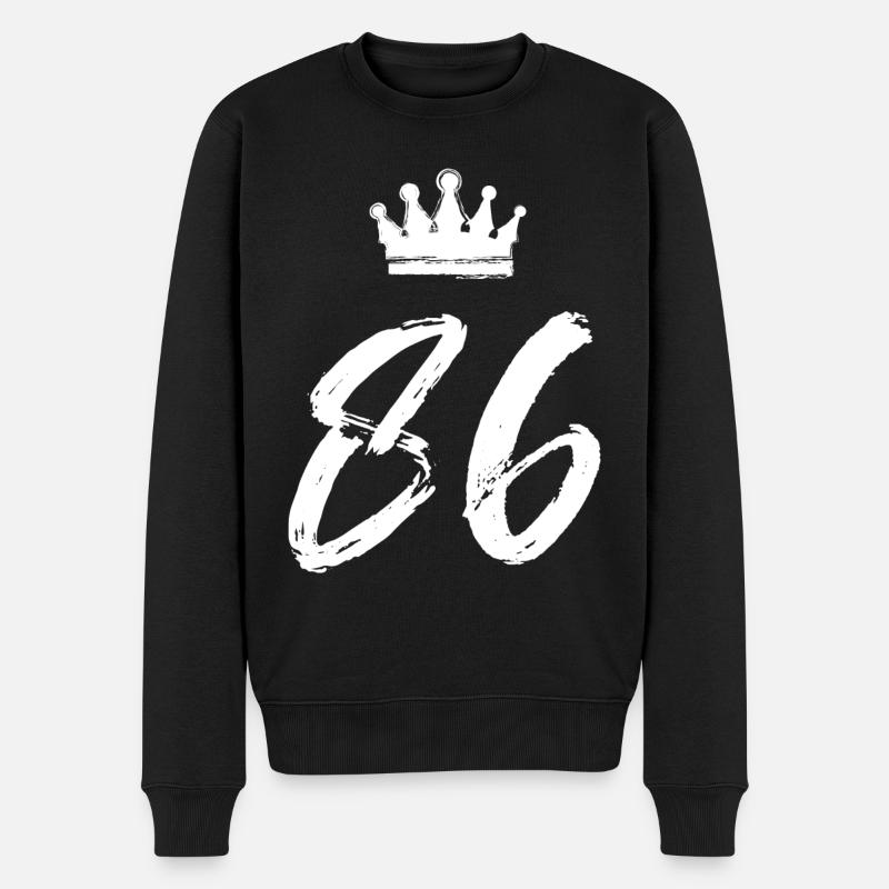 86 Couronne numérique - Pull Premium bio Homme - noir
