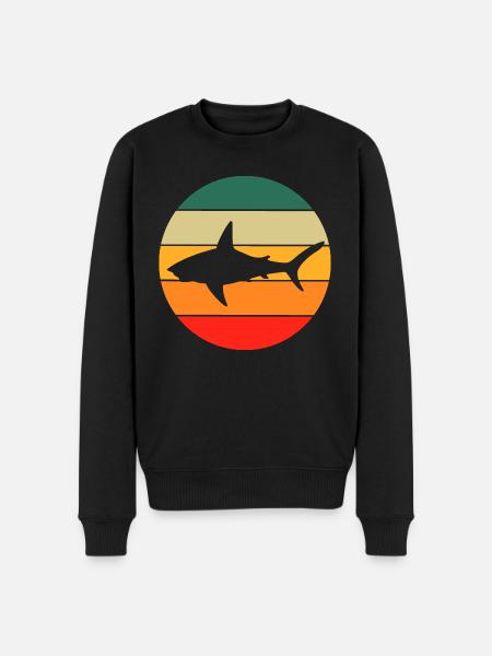 Requin rétro - Pull Premium bio Homme - noir