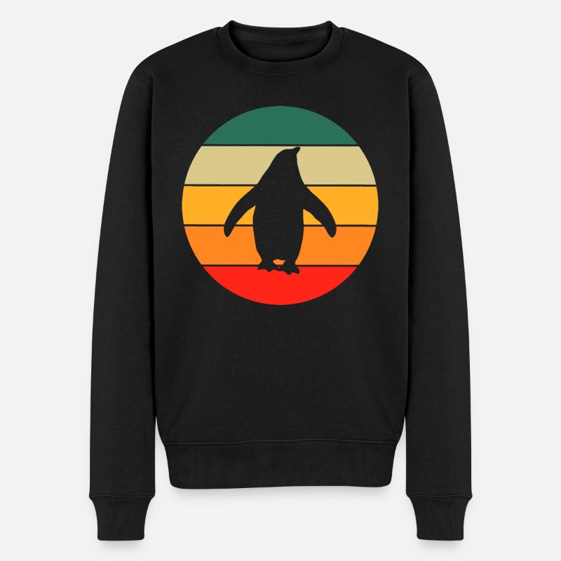 Pingouin rétro - Pull Premium bio Homme - noir
