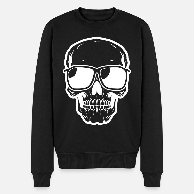 Squelette Cool Symbole Crâne - Pull Premium bio Homme - noir