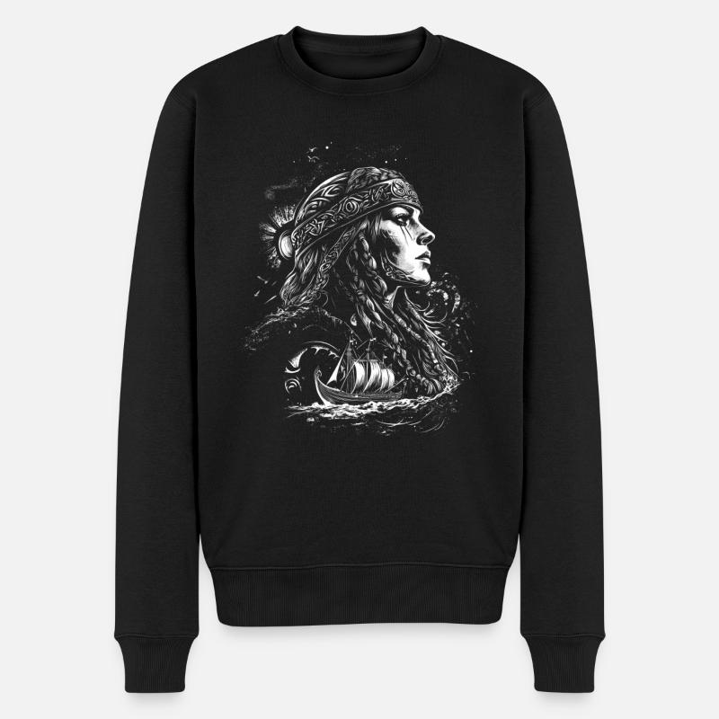 Viking Femmes Viking Guerrier Viking - Pull Premium bio Homme - noir
