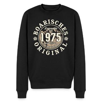50. Geburtstag 2025 Boarisches Original Geschenk - Männer Premium Bio Pullover - Schwarz - Vorne - Nico (187cm)