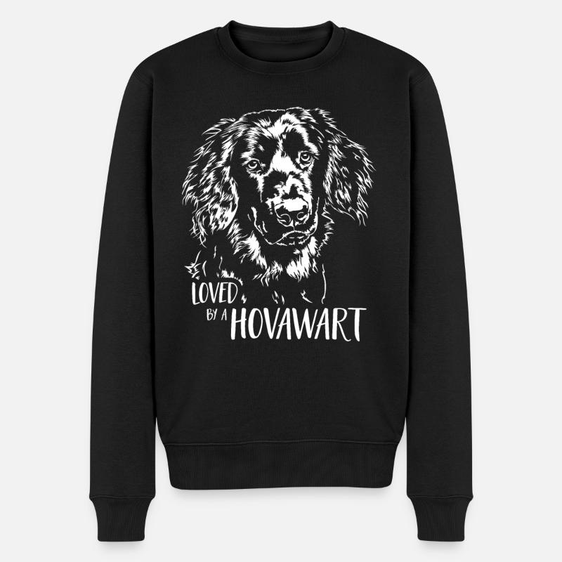 Loved by a Hovawart Hunde Hundespruch Wilsigns - Männer Premium Bio Pullover - Schwarz