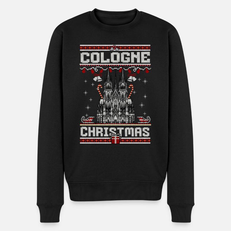 Cologne Köln Kölle Christmas sweater - Männer Premium Bio Pullover - Schwarz