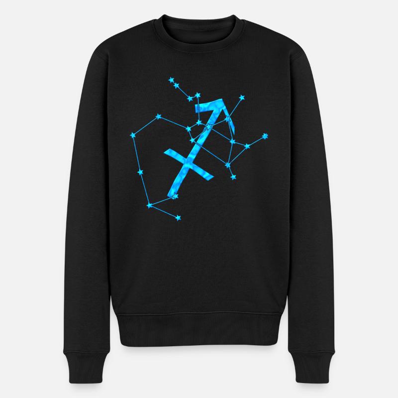 Signe du zodiaque Sagittaire - Pull Premium bio Homme - noir
