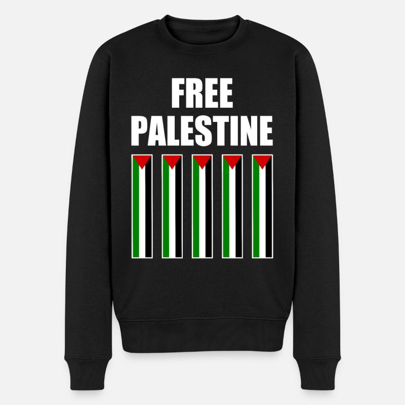 Free palestine - Pull Premium bio Homme - noir