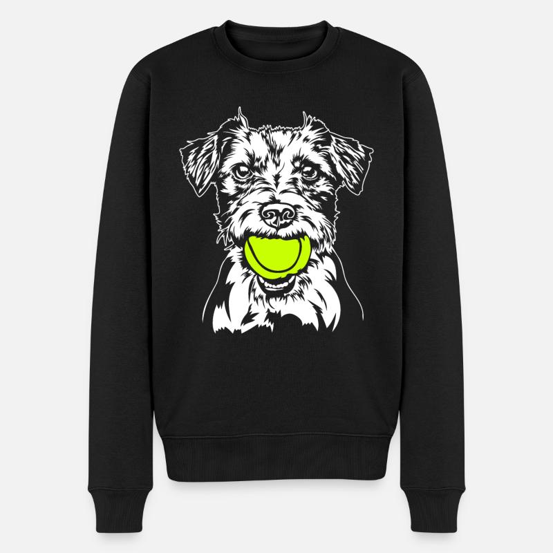 Jack Russell Terrier Ball Balljunkie Hund Wilsigns - Männer Premium Bio Pullover - Schwarz