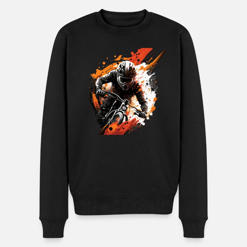 Fahrrad - Männer Premium Bio Pullover - Schwarz