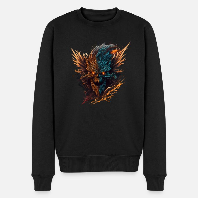 Démon d’Halloween - Pull Premium bio Homme - noir