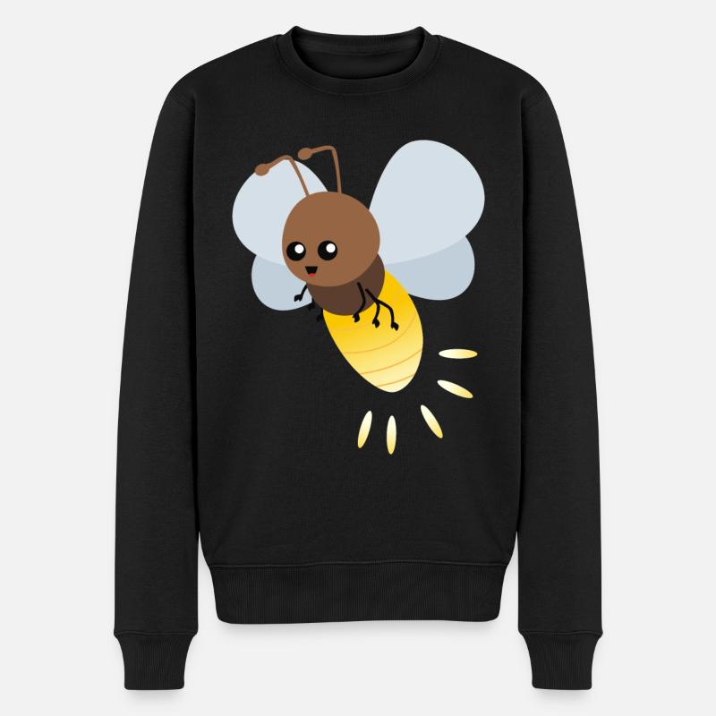 Nette Firefly-Karikatur - Männer Premium Bio Pullover - Schwarz