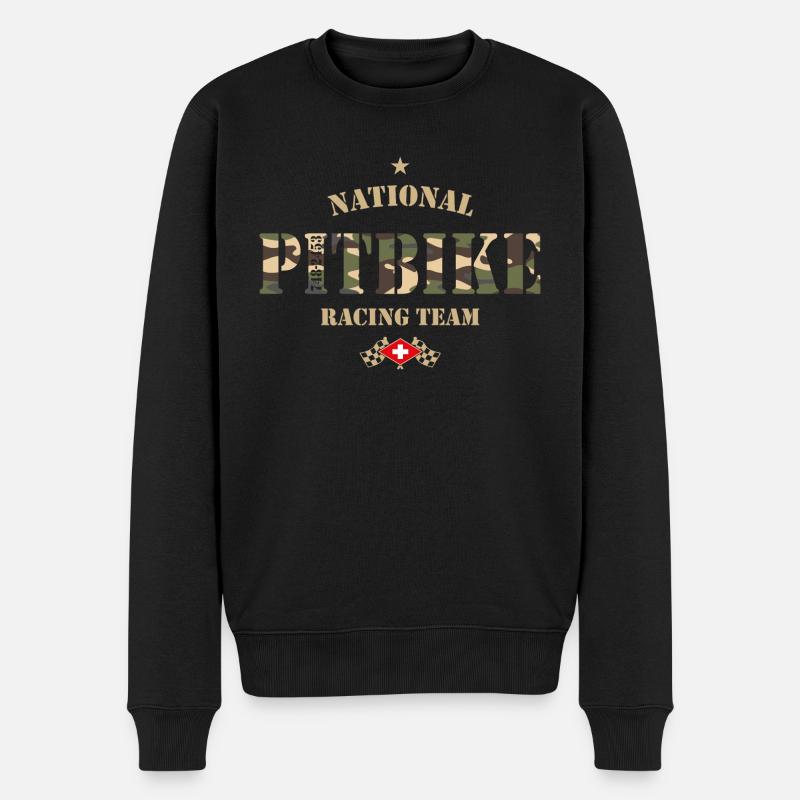Pitbike NRT Schweiz - Männer Premium Bio Pullover - Schwarz