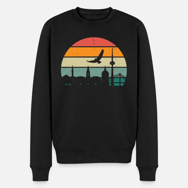 Mannheim, meine Stadt! - Männer Premium Bio Pullover - Schwarz