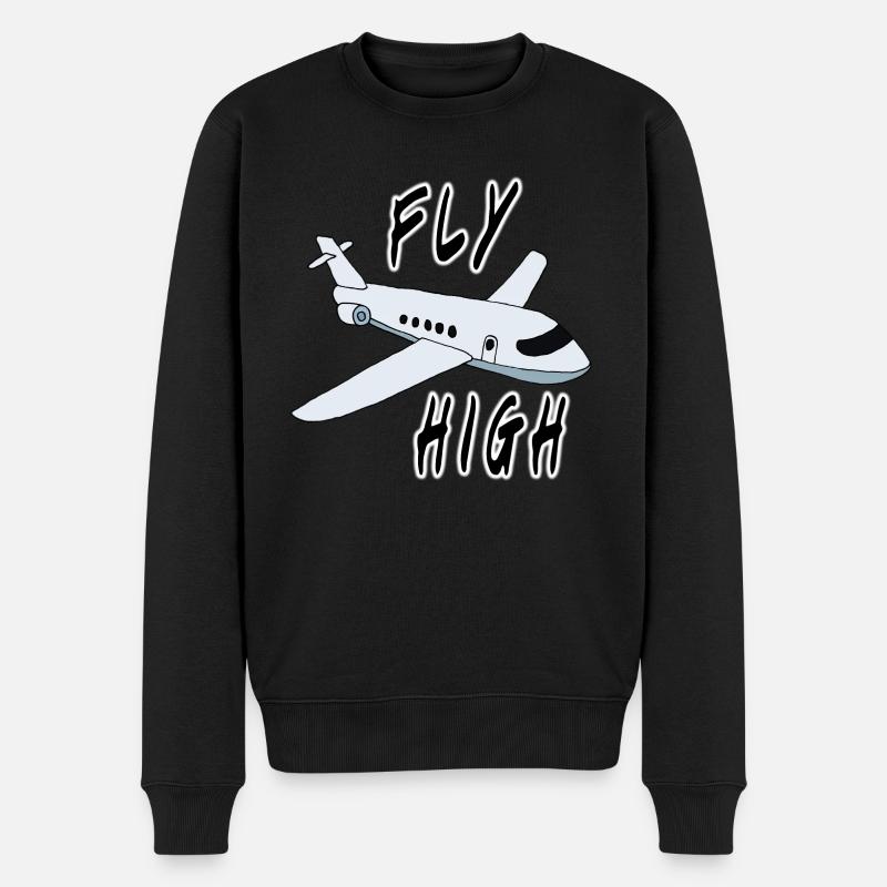 Avion - Pull Premium bio Homme - noir