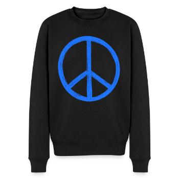 peace sign - Men's Premium Organic Jumper - black - Front - Nico (187cm)