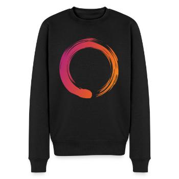 Zen Cirlce - Zen, Enso, Meditation, Buddhismus - Männer Premium Bio Pullover - Schwarz - Vorne - Nico (187cm)