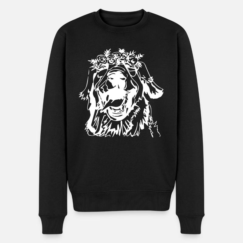 Hund Dog - Männer Premium Bio Pullover - Schwarz