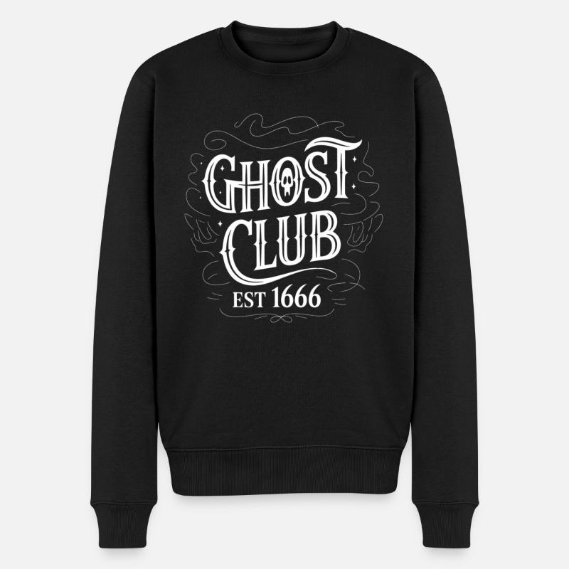 Ghost Club Est 1666 Halloween - Männer Premium Bio Pullover - Schwarz