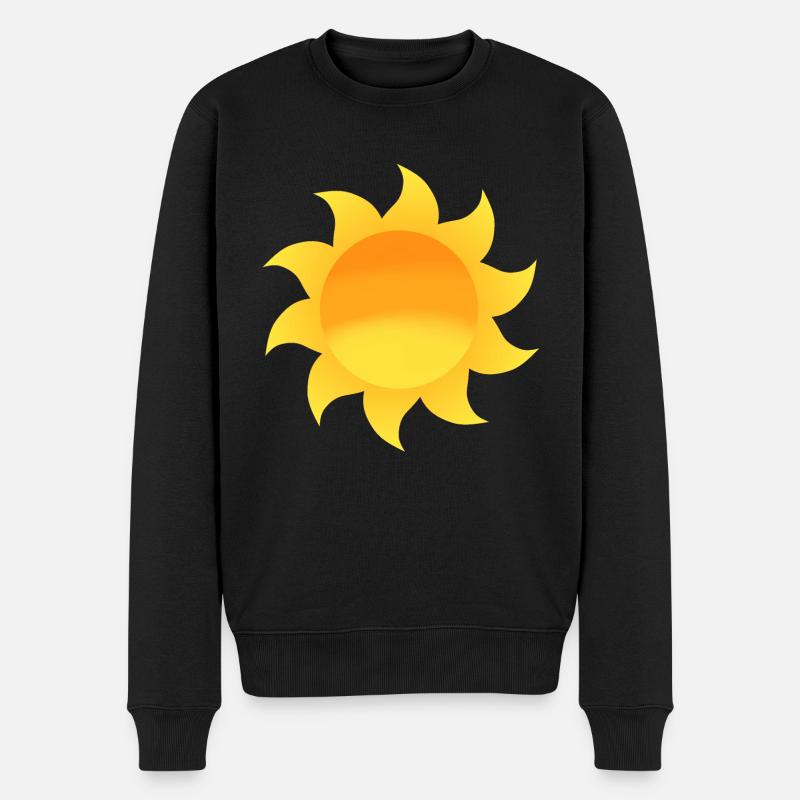Sonnenzeichnung - Männer Premium Bio Pullover - Schwarz