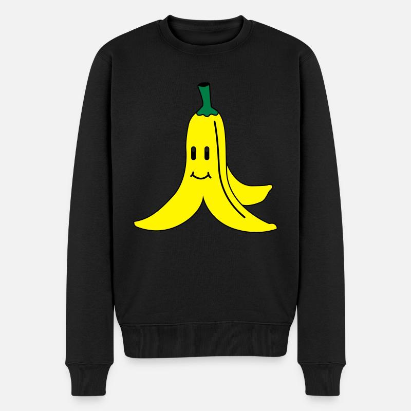 Banane - Männer Premium Bio Pullover - Schwarz