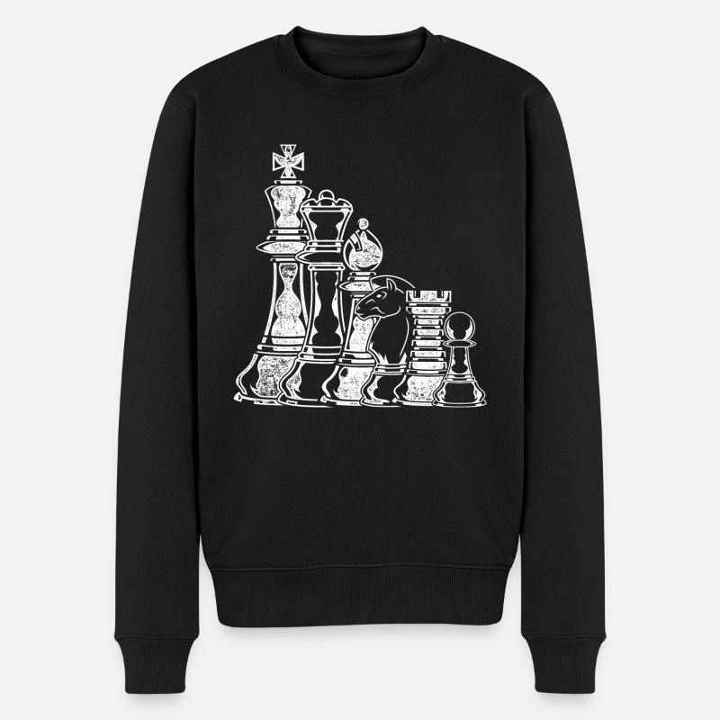 Échecs - Pull Premium bio Homme - noir