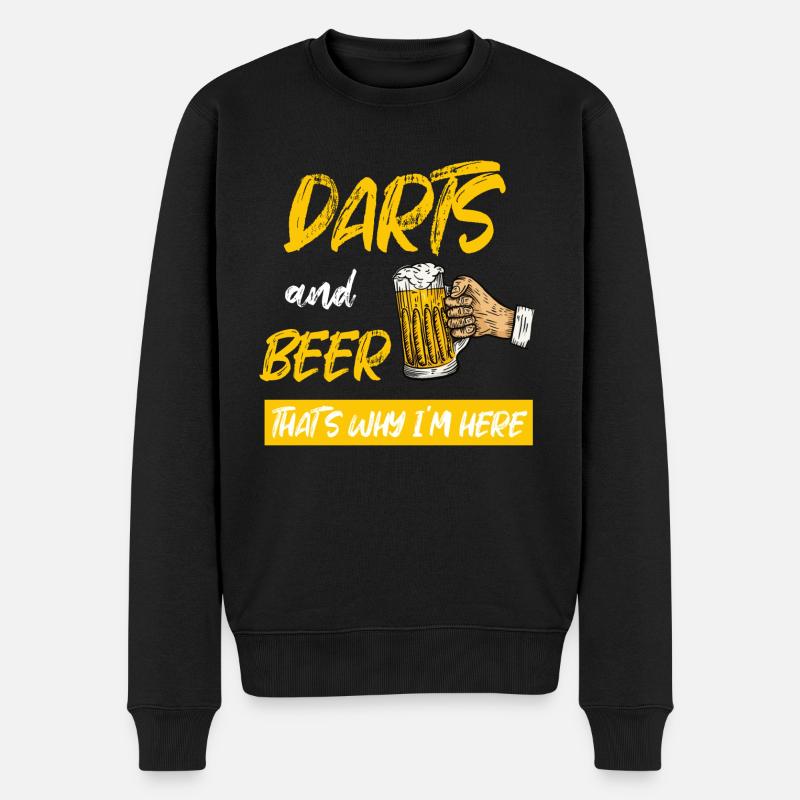 darts and beer - Pull Premium bio Homme - noir